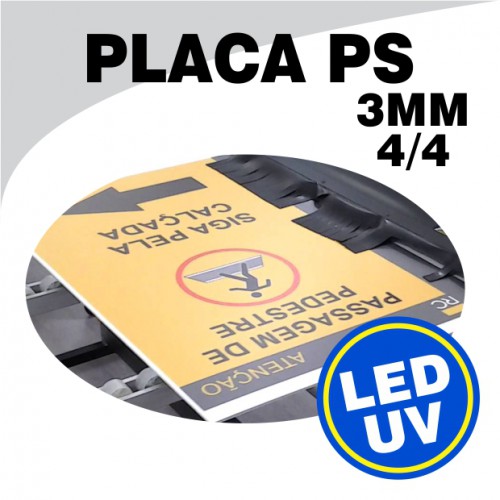 Placa PS 3mm - 4/4 - UV LED