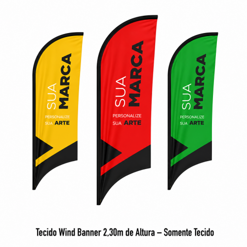 Tecido Wind Banner 2,30 altura - Somente Tecido