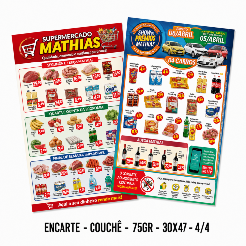Encarte - Couchê - 75gr - 30x47 - 4/4