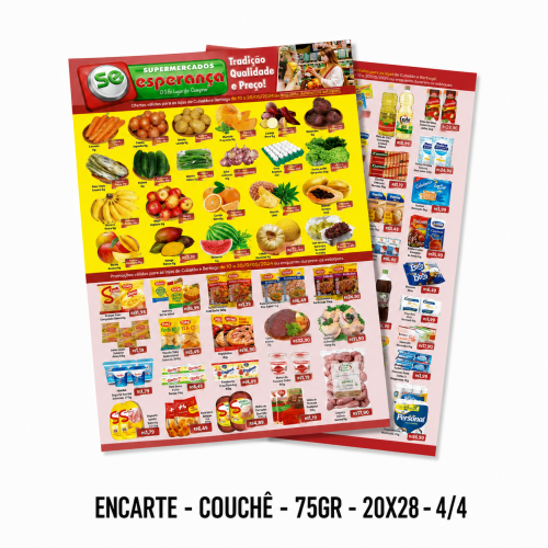 Encarte - Couchê - 75gr - 20x28 - 4/4