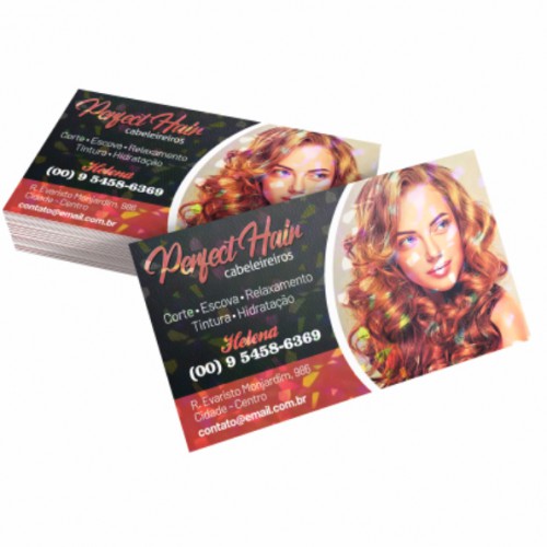 Cartão de Visita - 300g  - 4/0 - Holográfico