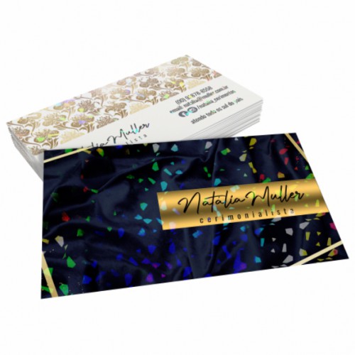 Cartão de Visita - 300g  - 4/4 - Holográfico
