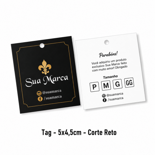 Tag - 5x4,5cm - Corte Reto
