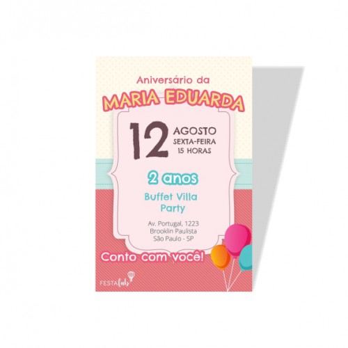 Convite Tradicional - 10x14cm