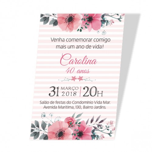 Convite Tradicional - 14x20cm