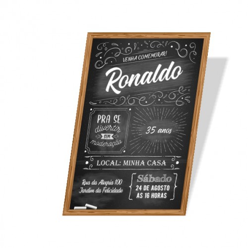 Convite Tradicional - 10x20cm