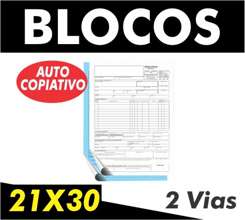 Blocos Auto Copiativo - 21x30cm - 2 vias
