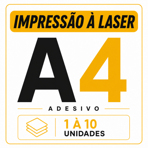 1 à 10 unidades A4 Adesivo