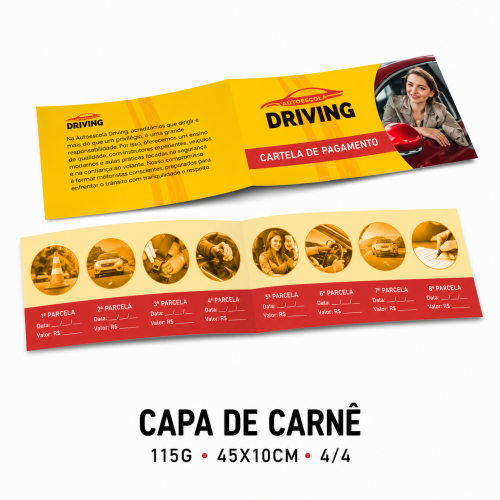 Capa de Carnê - 115g - 45x10cm - 4/4