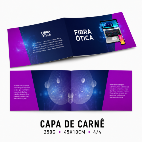 Capa de Carnê - 250g - 45x10cm - 4/4
