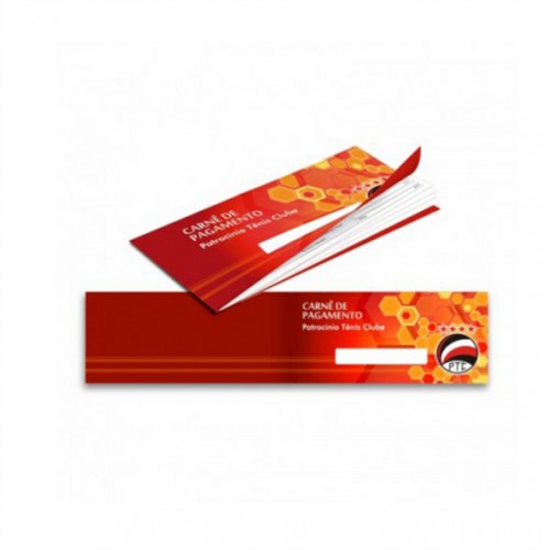 Capa de Carnê - 115g - 45x10cm - 4/0 - C/Janela