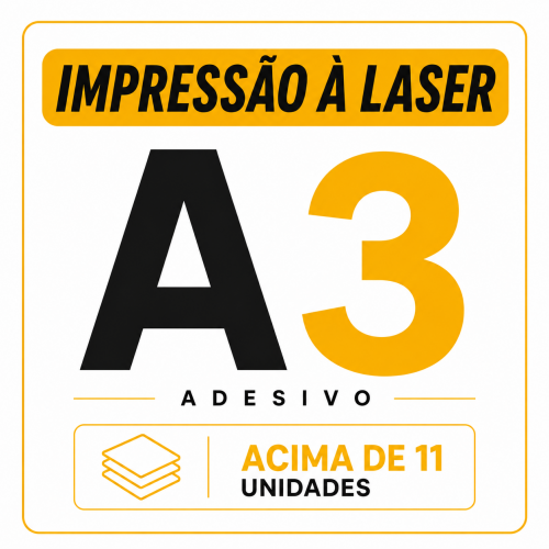 acima de 11 unidades A3 Adesivo