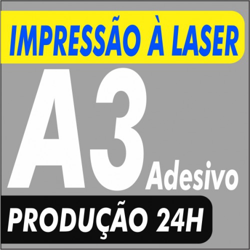 1 à 10 unidades A3 Adesivo