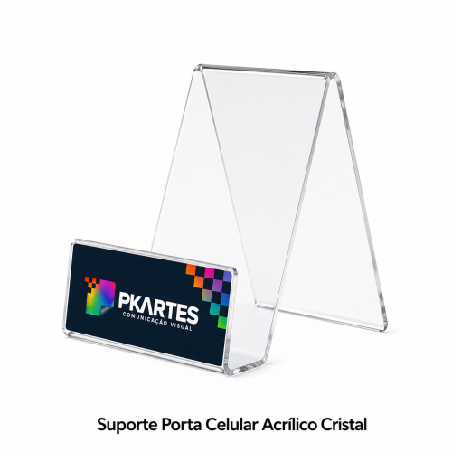 Suporte Porta Celular Acrílico Cristal