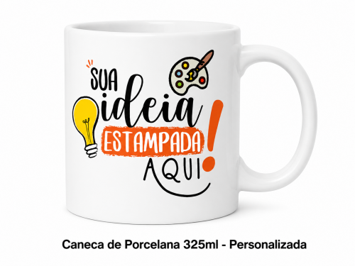 Caneca de Porcelana 325ml - Personalizada