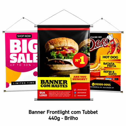 Banner - Frontlight - Com Tubbet - 440g - Brilho