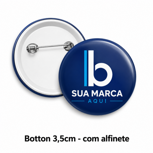 Botton 3,5cm - com alfinete 