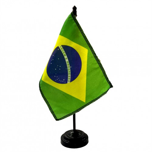 Bandeira de Mesa com pedestal preto 28cm