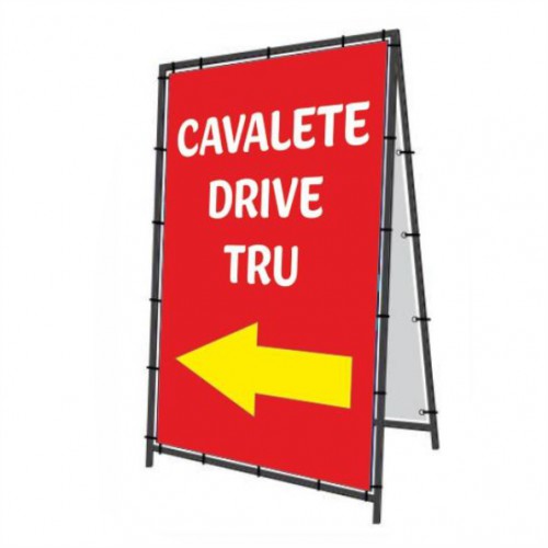 Cavalete 80x120 - 2 Lados - em Ferro