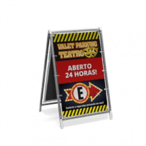 Cavalete 70x100 - 2 Lados - em Ferro